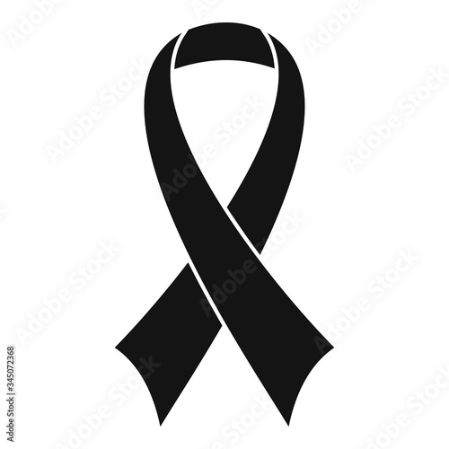 Medical ribbon icon. Simple illustration of medical ribbon vector icon for web design isolated on white background