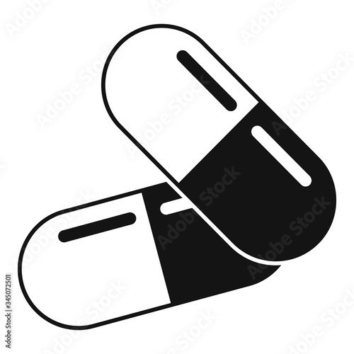 Diabetes capsule icon. Simple illustration of diabetes capsule vector icon for web design isolated on white background