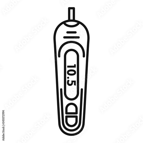 Blood glucometer icon. Outline blood glucometer vector icon for web design isolated on white background