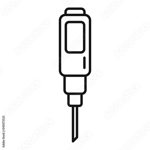 Insulin tool dose icon. Outline insulin tool dose vector icon for web design isolated on white background