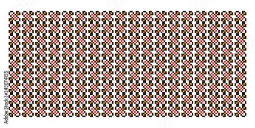 Traditional Romanian folk art knitted embroidery pattern

