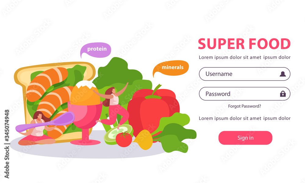 Super Food Login Background Super Food Login Background