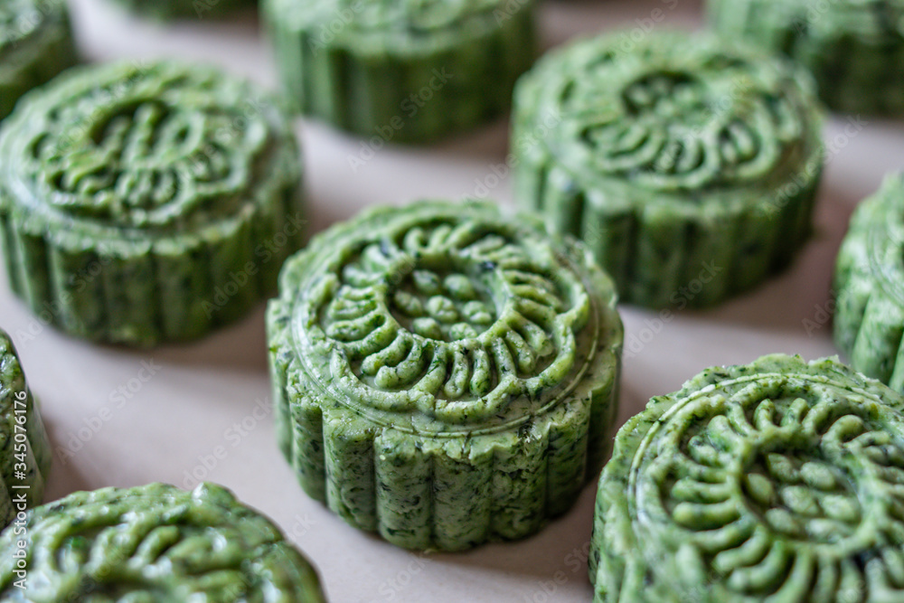 Chinese traditional cuisine pastry snack wormwood cake