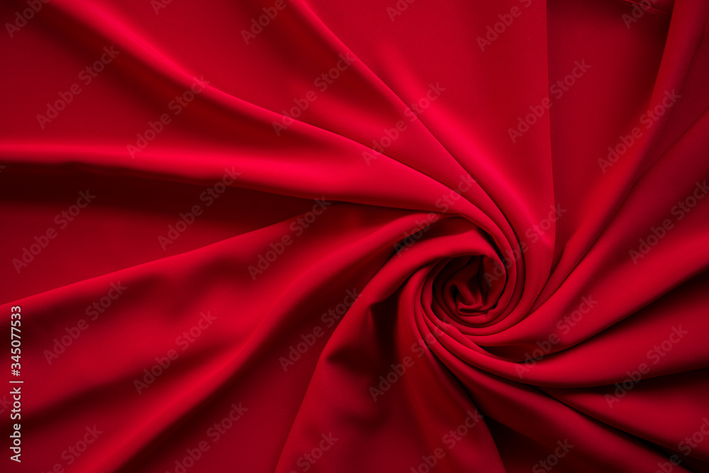Obraz premium natural fabric linen red texture for design. sackcloth textured backdrop. Canvas for background of the chinese new year festival or the red valentines. red satin fabric background.