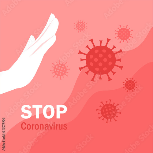 Infographics of viral disease. Prevention of the spread of coronavirus. Pandemic stop