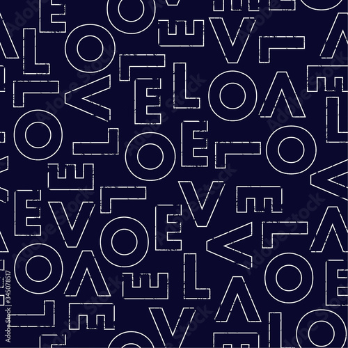 Modern outline lettering of " LOVE" typo design seamless pattern vector EPS10 , Design for fashion,fabric,web,wallpaper,wrapping,cover and all prints
