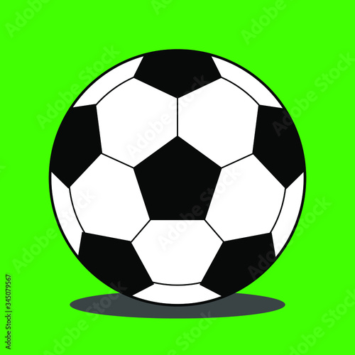 soccer ball on grass background, vector © Kseniia