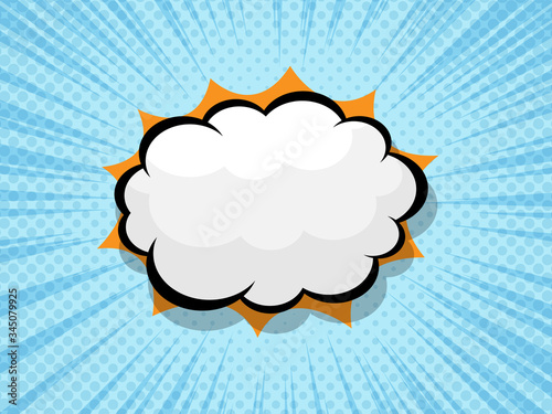 comic background with blank boom speech bubble
