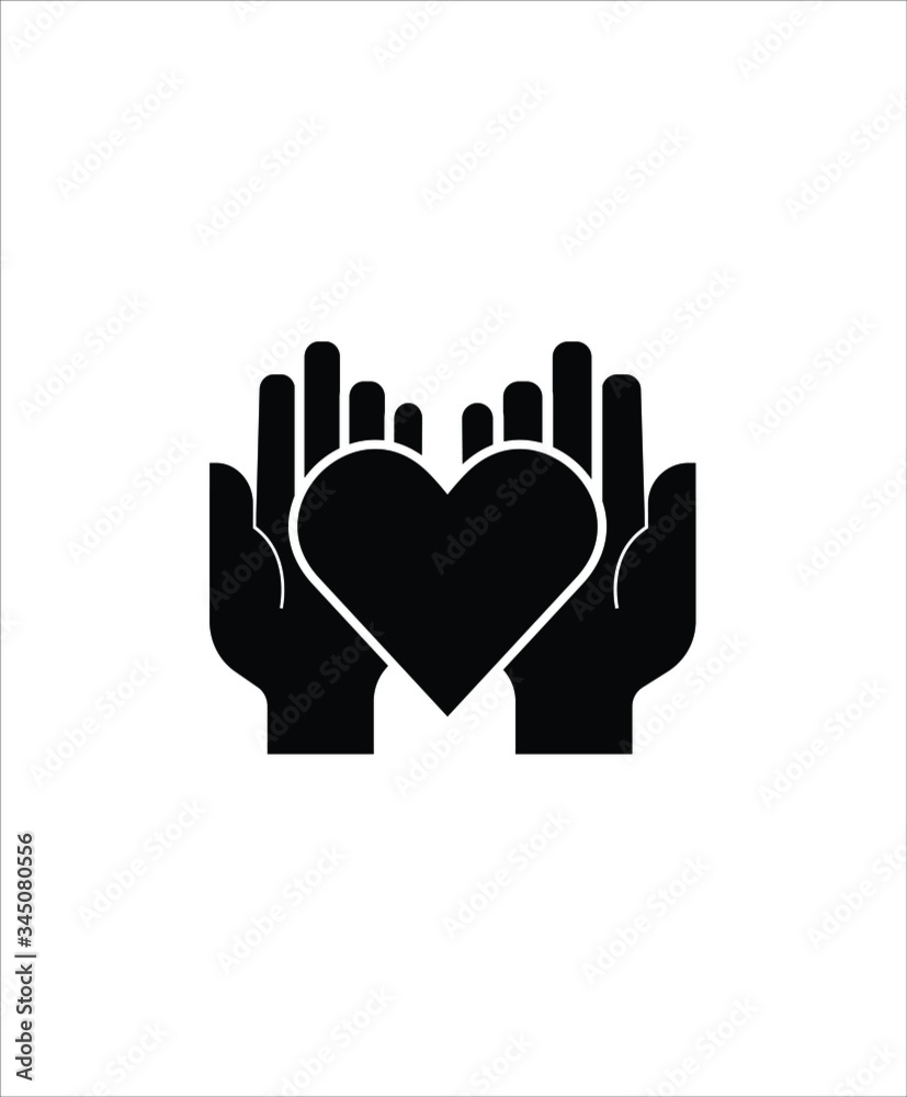 Obraz premium heart donation icon,vector best flat icon.