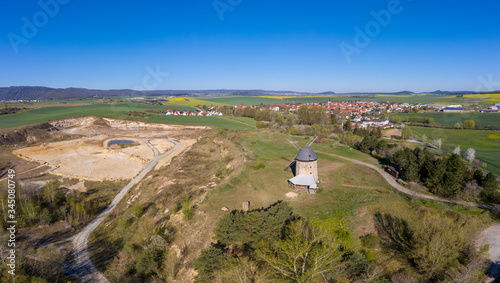 Luftbild Warnstedt Windmühle Teufelsmühle Warnstedt Thale photo