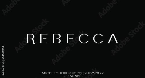 Fotografiet rebecca, the luxury font vector alphabet collection