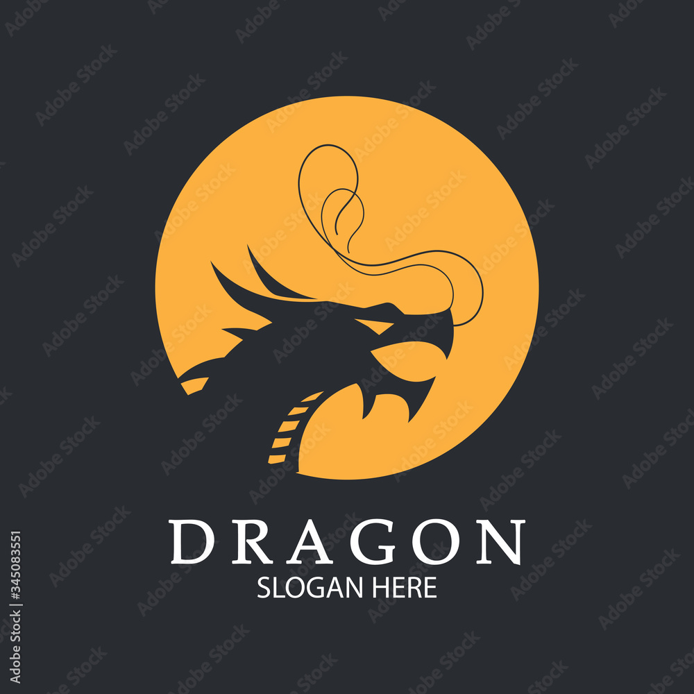 Dragon vector icon illustration Dragon vector icon illustration