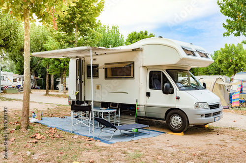 camper in camping photo