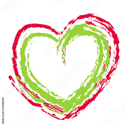 Cuore con i colori del tricolore italiano