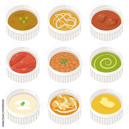 いろんな種類のカレーセット