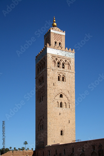 The tower of the Koutoubia Mosque in Marrakech