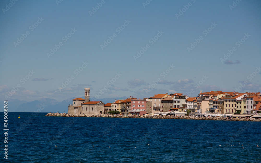  The city of Piran seen from the water