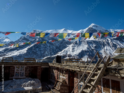 Prayer flags of the Annapur...