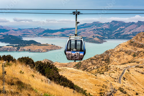 View from the Tauhinu-Korokio Scenic Reserve and Christchurch Gondola near Christchurch in New Zealand