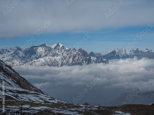 View of the pass Thorang La...