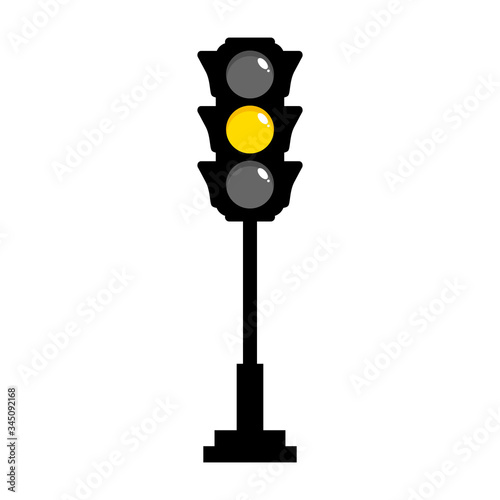 yellow traffic light vector design