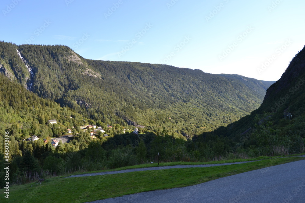 Rjukan valley as seen from power station Vemork. Rjukan valley as seen from power station Vemork.