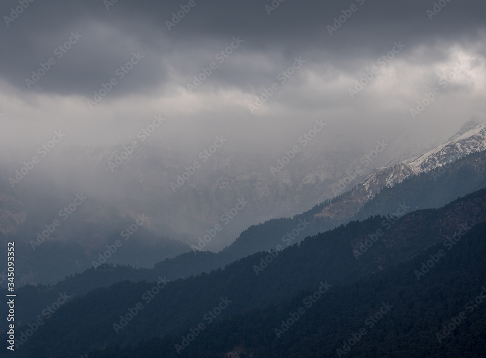 cloudy views during Annapurna Trek, Nepal