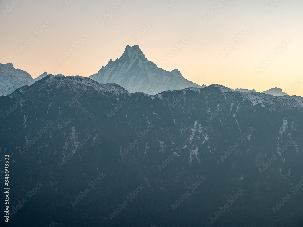 Machhapuchhare as seen from Poon Hill, Nepal