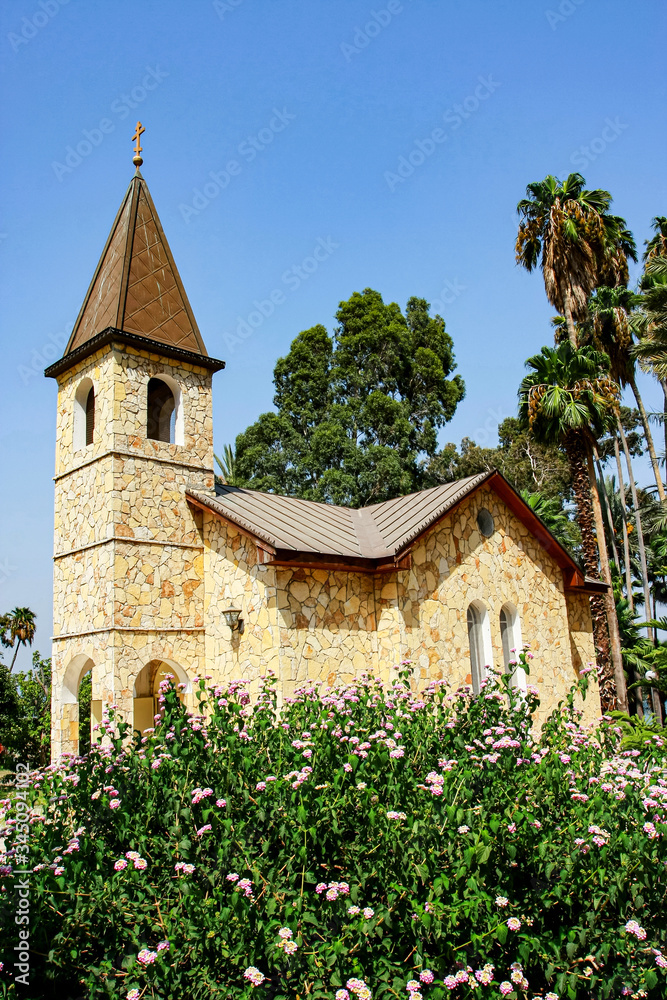 The Orthodox Monastery of Mary Magdalen in Magdalen near Tiberias on the shores of the Sea of Galilee. Israel. The Orthodox Monastery of Mary Magdalen in Magdalen near Tiberias on the shores of the Sea of Galilee. Israel.