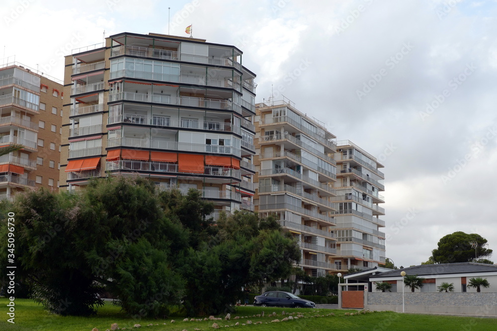 High-rise buildings on the Costa Blanca in Campoamor. Orihuela. Spain