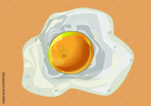 fried egg in background illustration vector