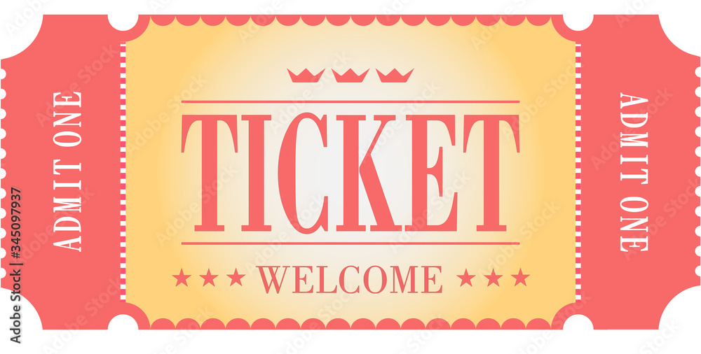 Vector illustration of a ticket template Stock Vector | Adobe Stock