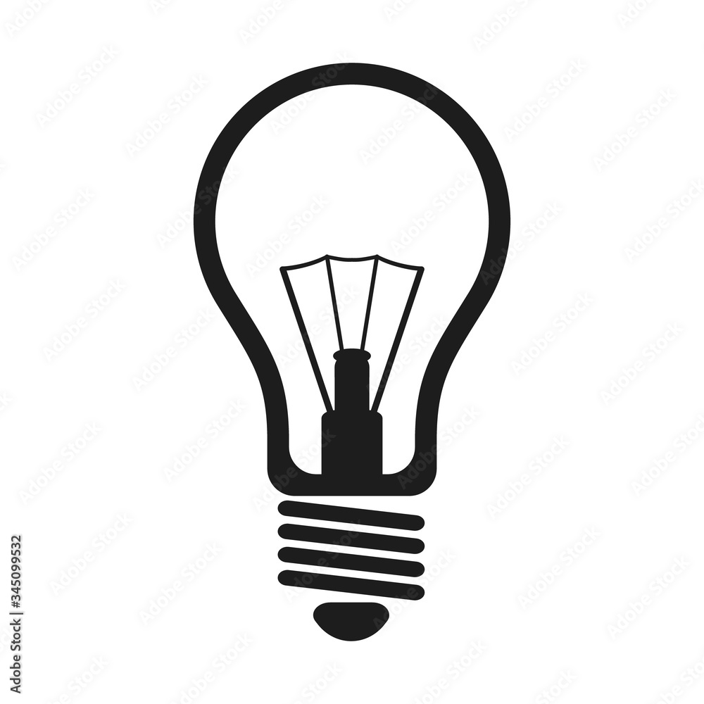 Light bulb vector icon. Illutration isolated on white background. Light bulb vector icon. Illutration isolated on white background.