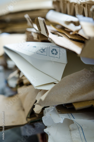 Trash for recycle and reduce ecology environment. Paper recycling. ecology