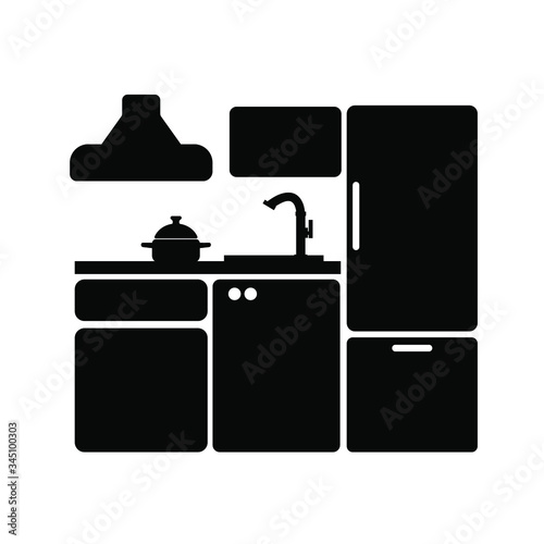 kitchen icon on white background