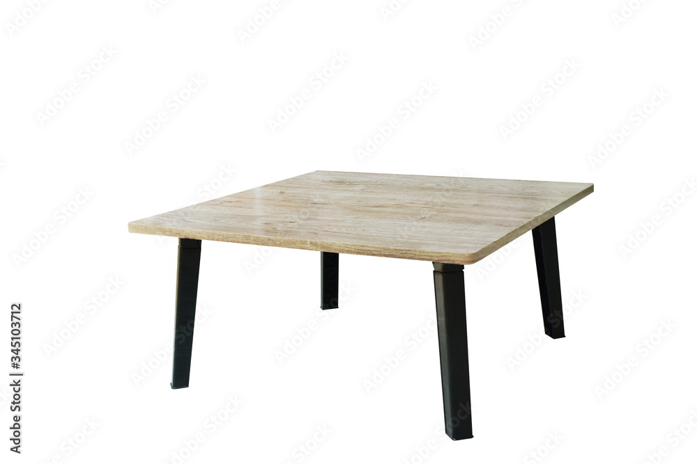 Japanese plywood short table arranging on white background Japanese plywood short table arranging on white background