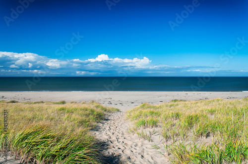 Fototapeta Naklejka Na Ścianę i Meble -  Cape Cod National Seashore Massachusetts race point beach and atlantic ocean landscape