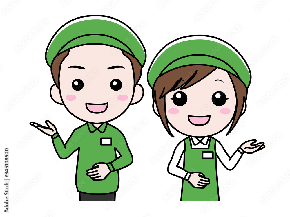 スーパーマーケットの店員