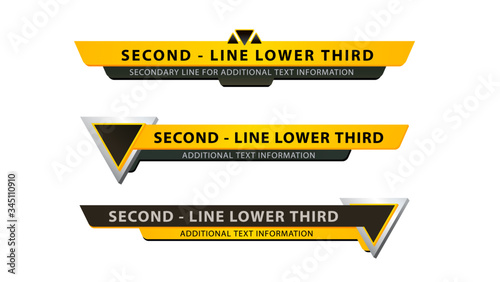 Vector  lower third or television news bar design template isolated on white background