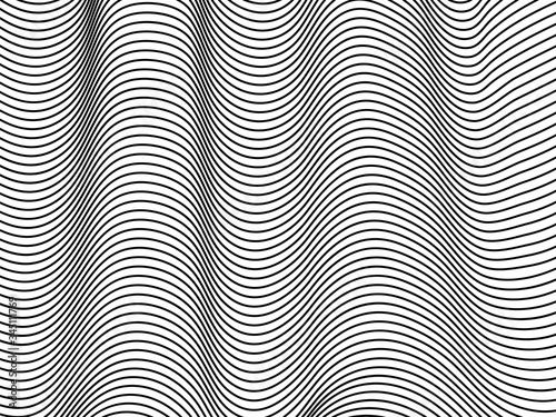 Abstract wav, line pattern background. Striped repeating texture. Vector illustration