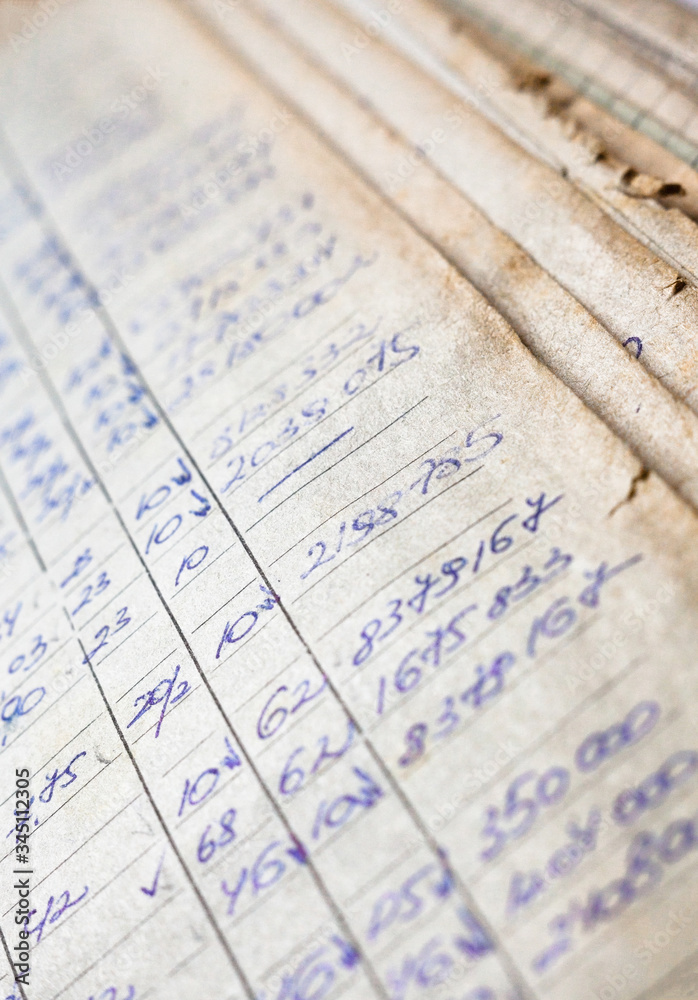 Fototapeta premium Old paper documents in the archive