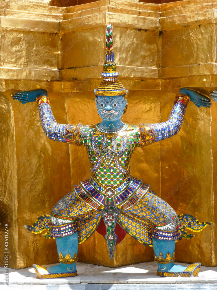 A statue in a temple, Bangkok, Thailand