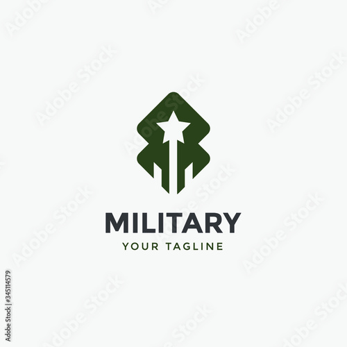 army military logo design template	
