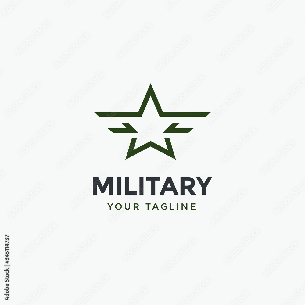 army military logo design template Stock Vector | Adobe Stock