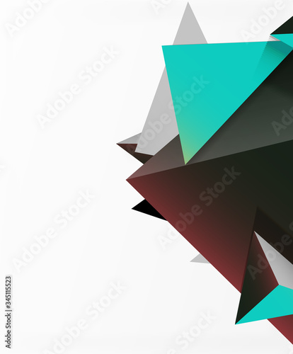 Abstract background  mosaic 3d triangles composition  low poly style design. Vector Illustration For Wallpaper  Banner  Background  Card  Book Illustration  landing page