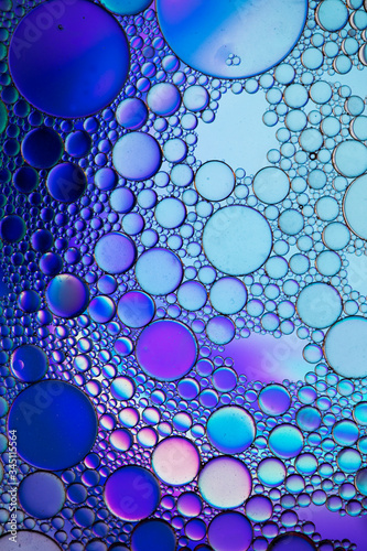 A light picture of colorful bubbles.