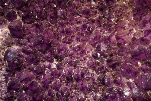 Amethyst crystal, semiprecious gem. Mineral natural stone texture semi precious