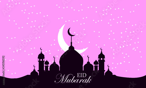 Islamic festival eid mubarak bright