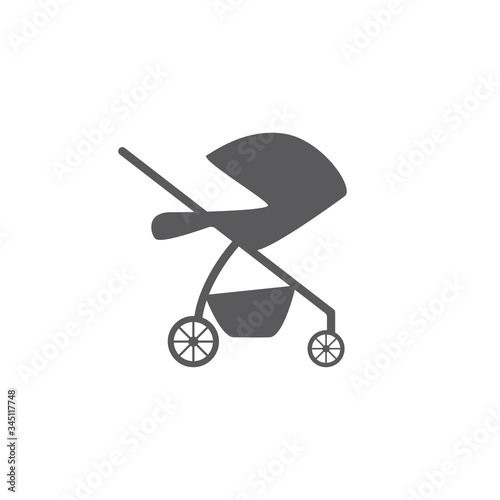 baby stroller isolated icon vector pram buggy