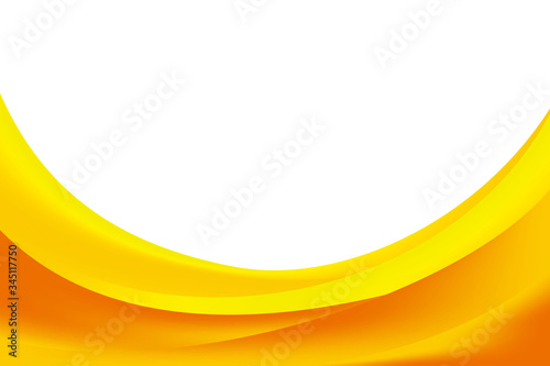 Abstract Blurry Smooth Bright Yellow Orange Curve Gradient Background Design, Soft Yellow Orange Background Template Vector